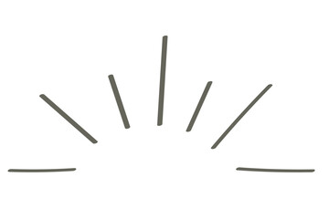 シンプルな手書きの上半分の太陽線