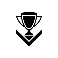 Minimalist stylish Sports logo with a Trophy icon 