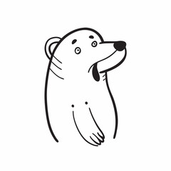 Maltese dog  cartoon Line art Vector and illustration isolated on white, design for laser cutting wall art and POD.