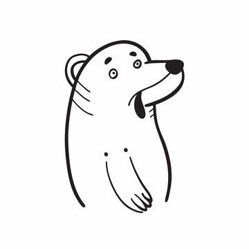 recommend clip art: Maltese dog  cartoon Line art Vector and illustration isolated on white, design for laser cutting wall art and POD.