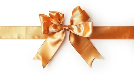 Fototapeta premium Gift bow ribbon isolated on white background
