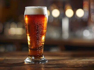 Perfectly Poured Craft Beer in a Rustic Pub Setting
