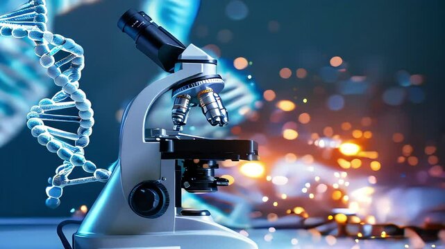 Medical biotechnologists in DNA labs use advanced scientific equipment and technology to research and analyze genetic information, concentrating on health, medicine, and molecular biology.