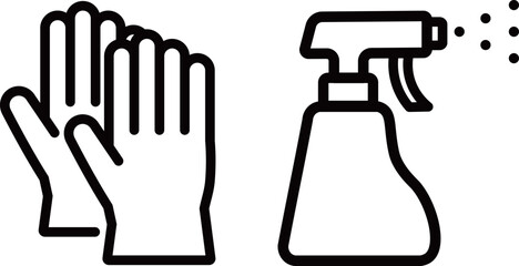 手袋　スプレー　アイコン