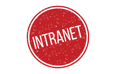Red Intranet Rubber Stamp Seal Vector