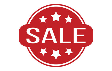 Red Sale Rubber Stamp Seal Vector