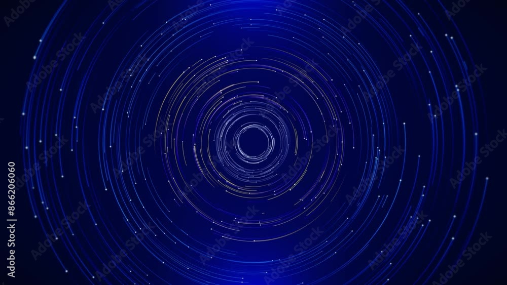 Aufkleber deep cyber waves lights digital art background lines particles big data streams animation. cyberspac