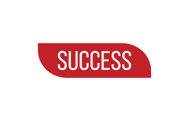 Red Success Rubber Stamp Seal Vector