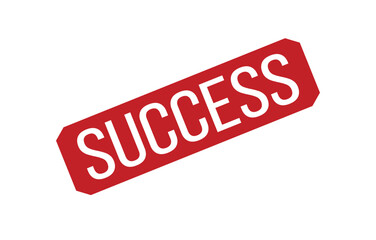 Red Success Rubber Stamp Seal Vector