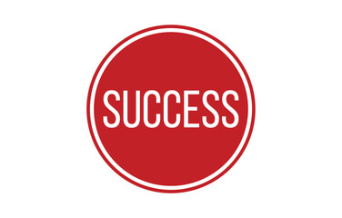 Red Success Rubber Stamp Seal Vector
