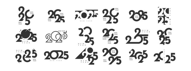 Happy new year 2025 template design