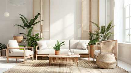 modern living room with a window