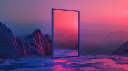 Fototapeta premium sunrise over the mountains