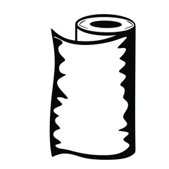 White paper towels  on a white background. Vector illustration
