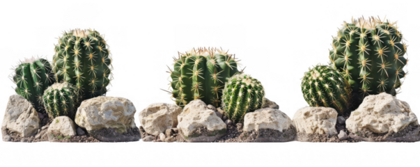 Cacti Clusters with Rocks
