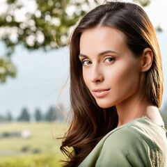 Naklejka premium Model, male, female, model material, image, advertisement, banner, material, simple background, Generative AI