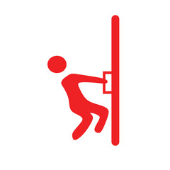 Door  pull to open icon. Pull icon 