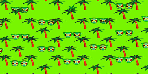 Jamaica pattern illustration. 3d render.