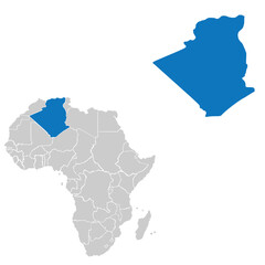 Map of Algeria. Illustration vector graphic of map of Algeria icon. Africa map