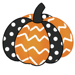 Orange and black pumpkin