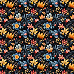 a pattern inspired by music and rhythm. Created with generative AI