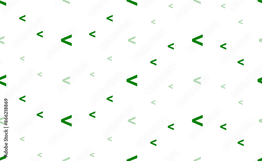 Poster seamless pattern of large and small green less symbols. the elements are arranged in a wavy. illustr