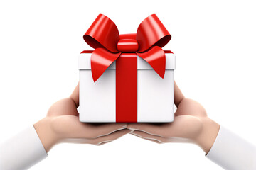 a person holding a gift box