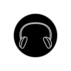 Headphones icon vector. music illustration sign. DJ symbol or logo.