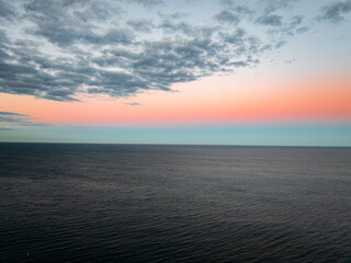The Shore of the Pacific Ocean at Sydney in Twilight Lights