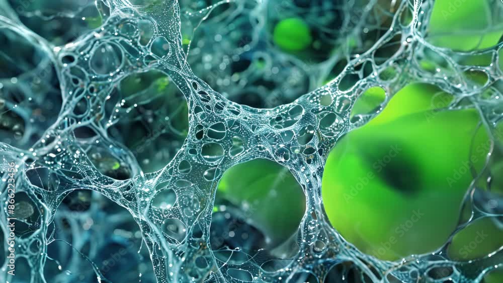 Poster the intricate network of collagen fibers produced by fibroblasts providing a strong scaffold for oth