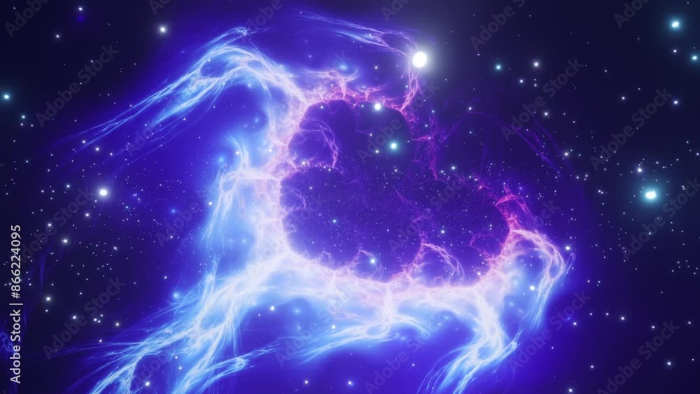Canvas Prints space travel into a big galaxy and nebula in outer space