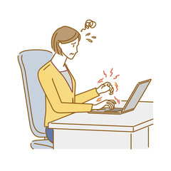 女性の更年期障害：手のこわばり・痛み・しびれでキーボードの打ち込みが辛い