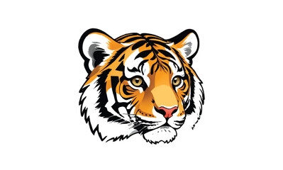 Tiger mascot isolated on a white background