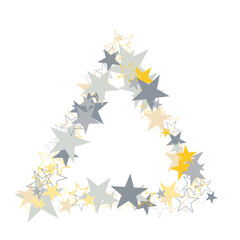 Object fountain organized from random sparcle star pictographs as fireworks.