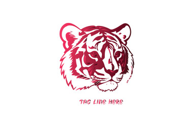 Tiger mascot isolated on a white background