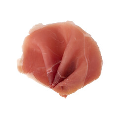 prosciutto isolated on white background