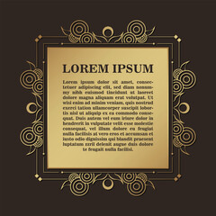 Luxury calligraphy ornament frame line design