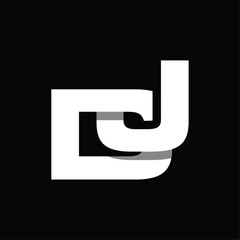 Modern Geometric Initial DJ Minimalist Business Icon Design Logo