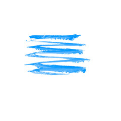 Fototapeta premium Blue Gouache Brush Stroke
