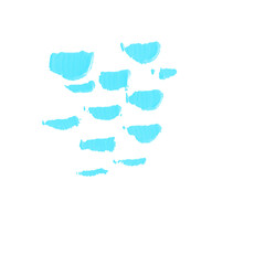 Fototapeta premium Blue Gouache Brush Stroke