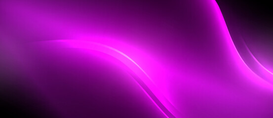 Neon glowing circle rays, light round lines in the dark, planet style neon wave lines. Energetic electric concept design for wallpaper, banner, background