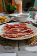 Iberian ham plate