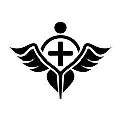 Silhouette of a physiotherapy icon vector illustration 