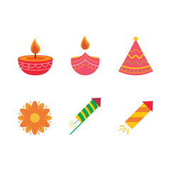 Diwali or deepavali elements