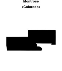 Montrose County (Colorado) blank outline map