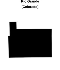 Rio Grande County (Colorado) blank outline map