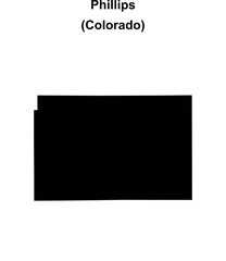 Obraz premium Phillips County (Colorado) blank outline map