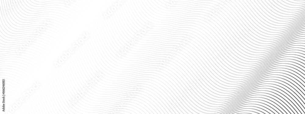 Poster vector abstract wavy line on white transparent background