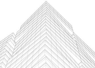 Fototapeta premium Concept city architecture vector illustration