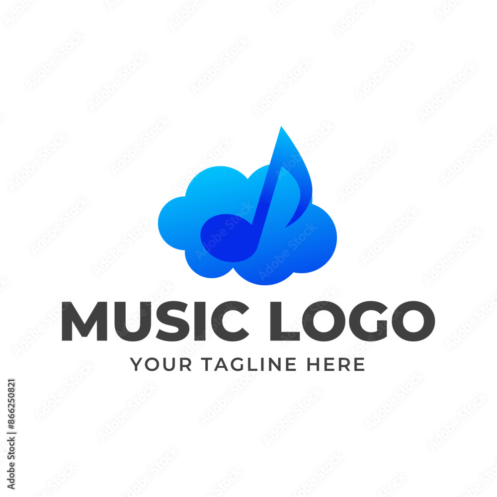 Sticker Music vector logo graphic modern abstract